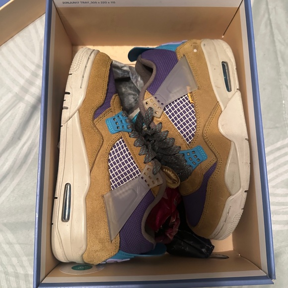 Desert Moss Jordan 4 Unions - Picture 1 of 3